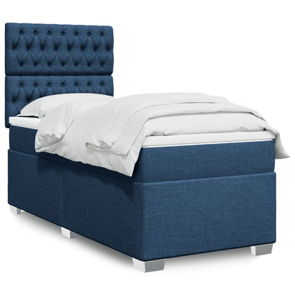Cama Box Spring Con Colchón Tela