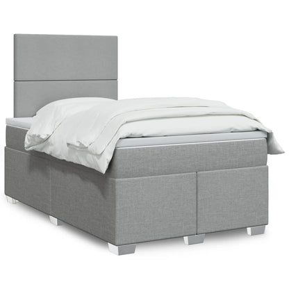 Cama Box Spring Con Colchón Tela