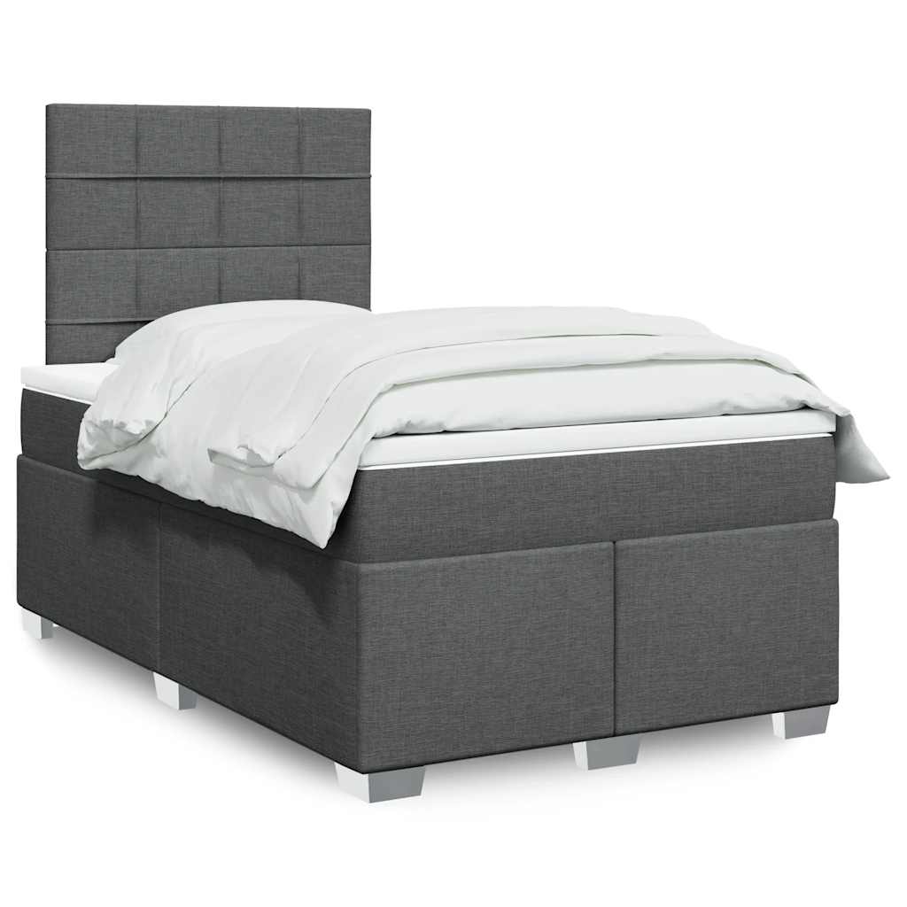 Cama Box Spring Con Colchón Tela