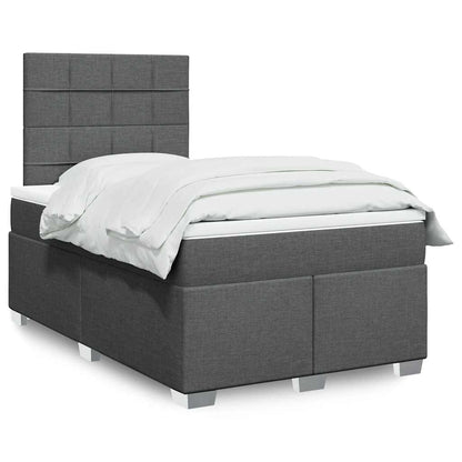 Cama Box Spring Con Colchón Tela