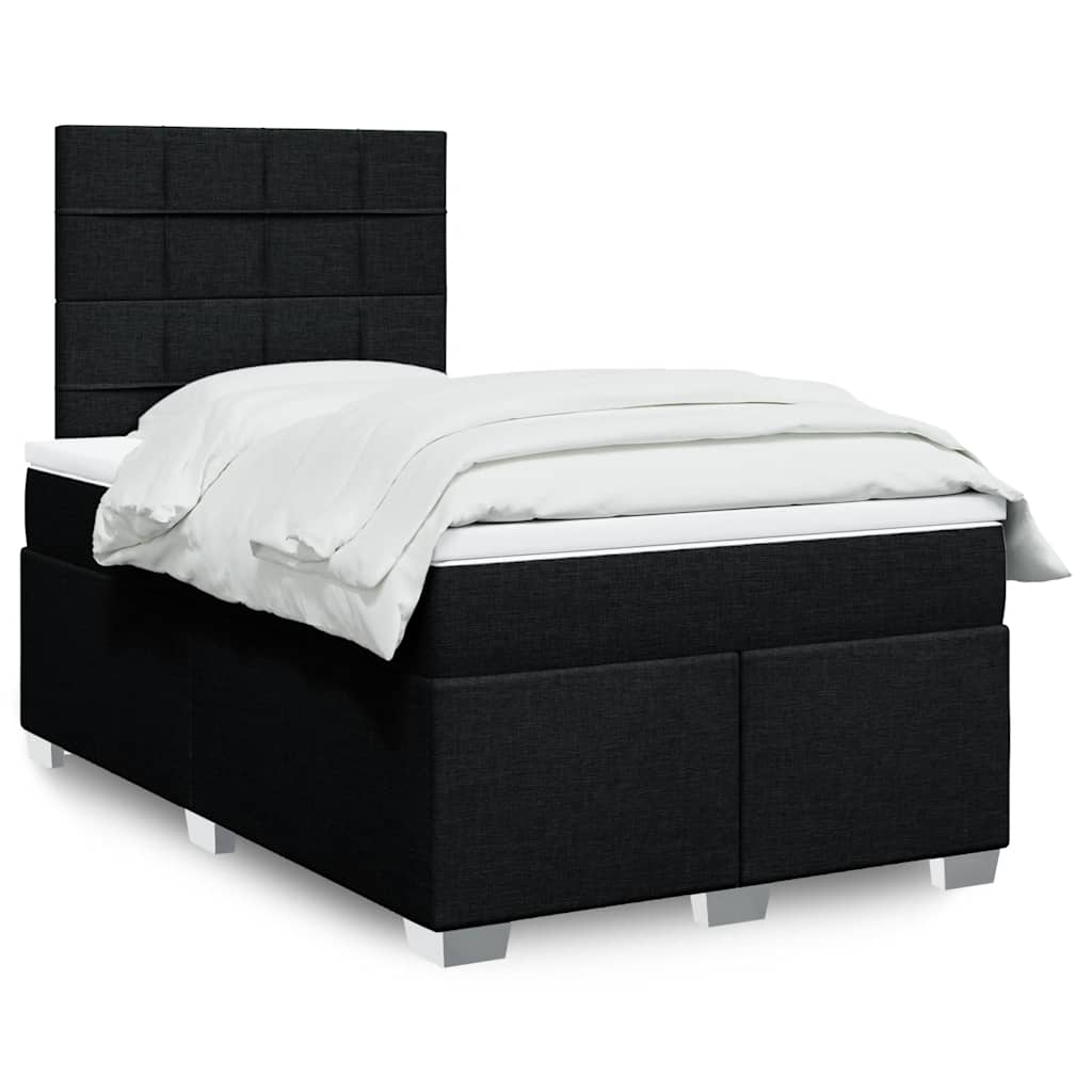 Cama Box Spring Con Colchón Tela