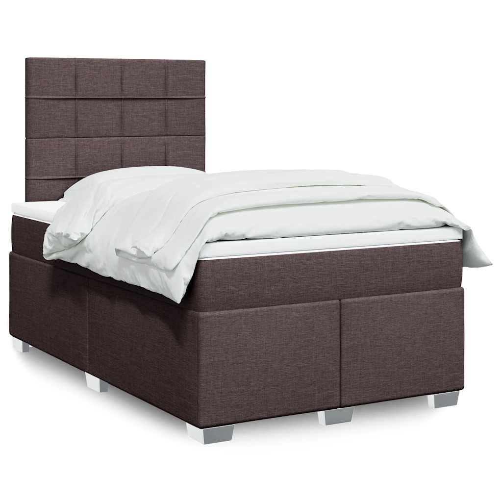 Cama Box Spring Con Colchón Tela