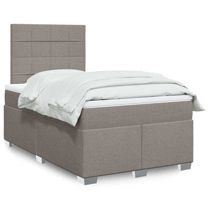 Cama Box Spring Con Colchón Tela