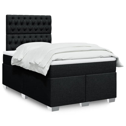 Cama Box Spring Con Colchón Tela
