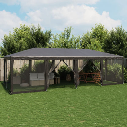Carpa Para Fiestas 8 Paredes De Malla Hdpe Gris