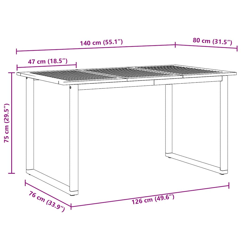 Conjunto De Comedor De Jardín 5 Uds.