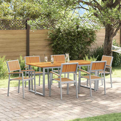 Conjunto De Comedor De Jardín 7 Pcs