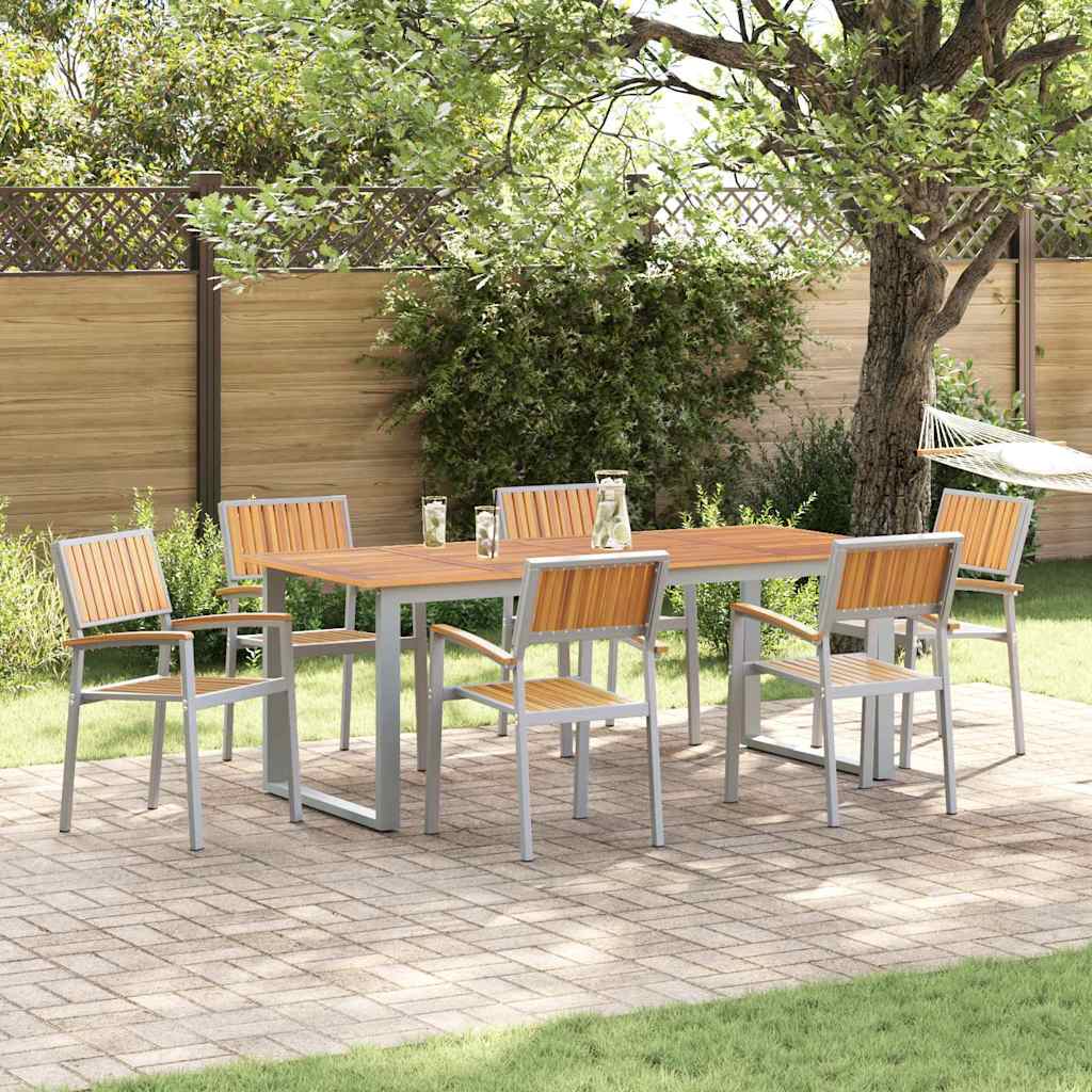 Conjunto De Comedor De Jardín 7 Pcs