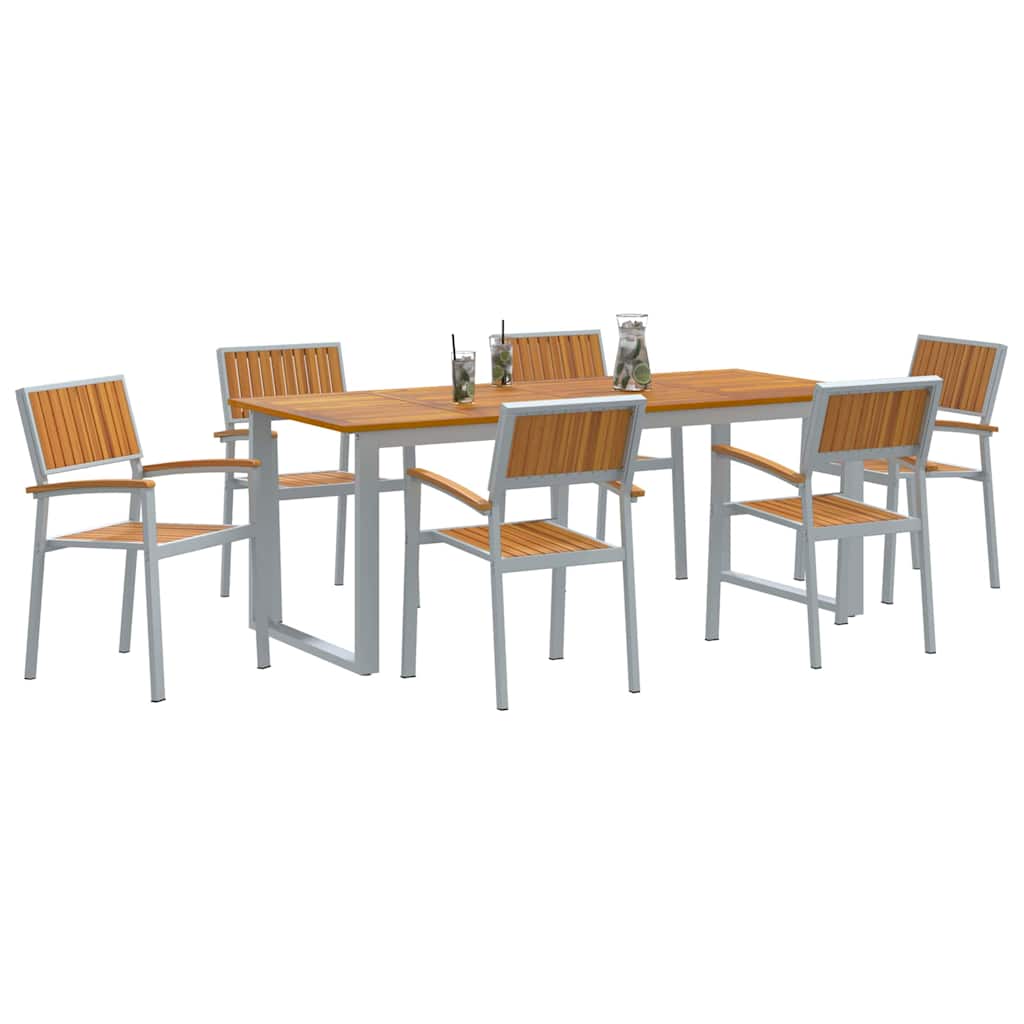 Conjunto De Comedor De Jardín 7 Pcs