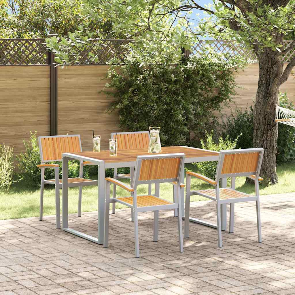 Conjunto De Comedor De Jardín 5 Pcs