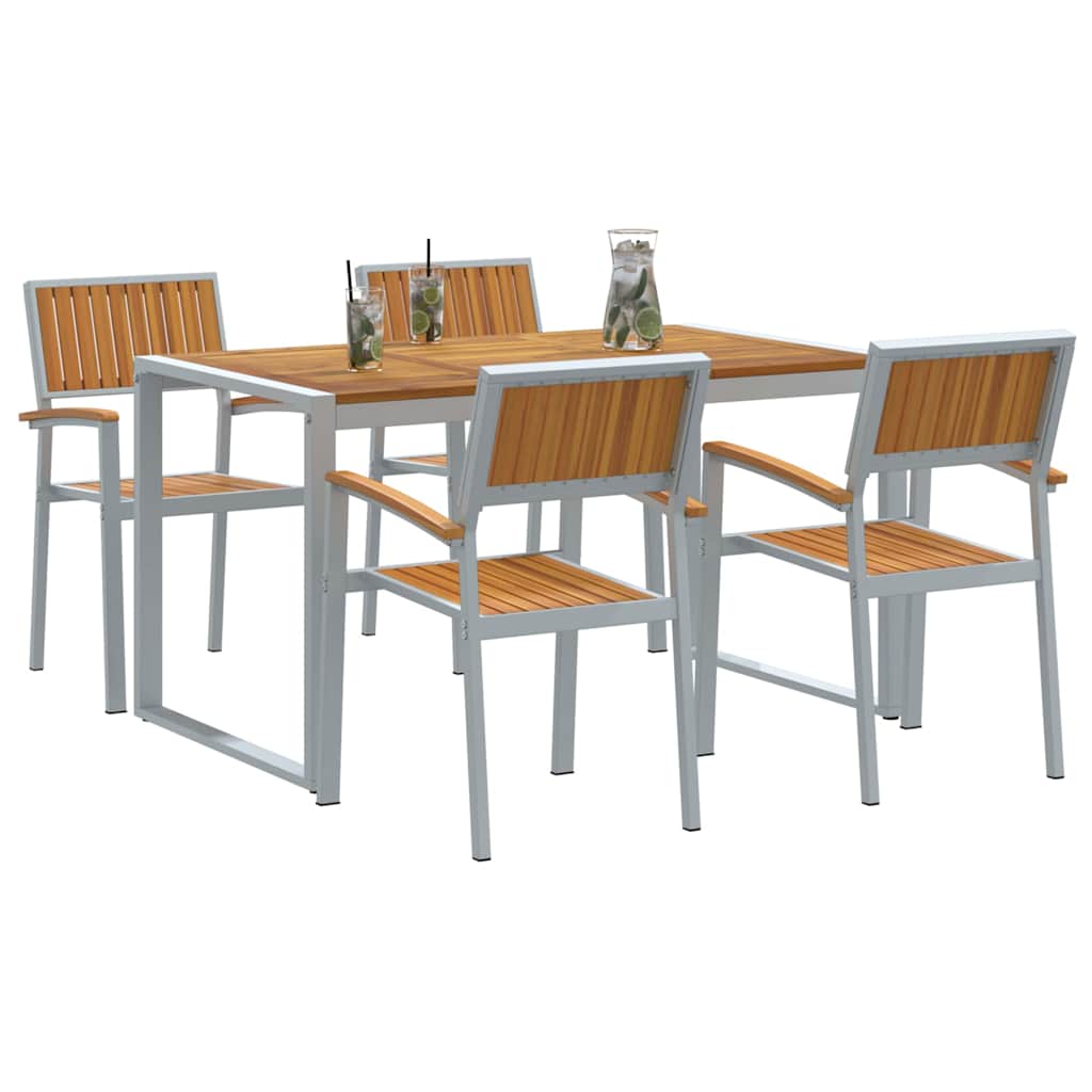 Conjunto De Comedor De Jardín 5 Pcs