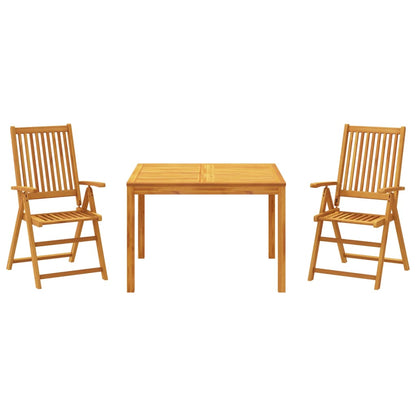 Juego De Comedor De Jardín 3 Piezas Madera Maciza De Acacia