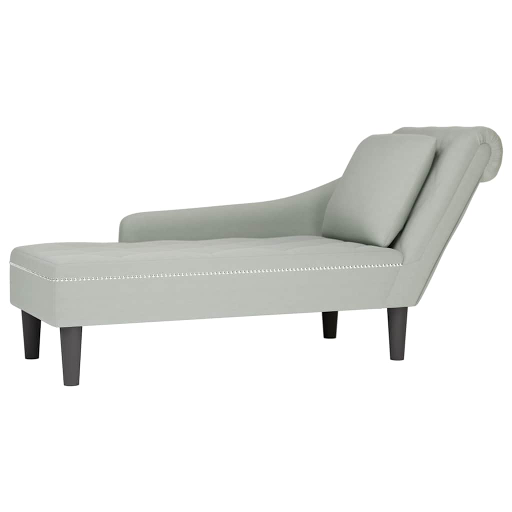 Tumbona Con Almohada Y Reposabrazo Derecho Terciopelo
