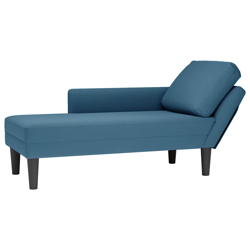 Tumbona Con Almohada Y Reposabrazo Derecho Terciopelo