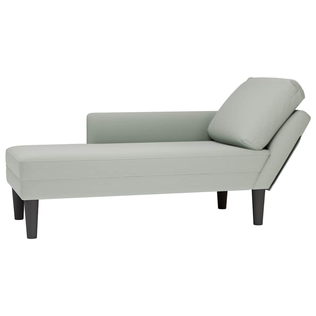 Tumbona Con Almohada Y Reposabrazo Derecho Terciopelo