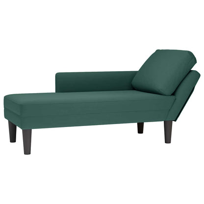Tumbona Con Almohada Y Reposabrazo Derecho Terciopelo