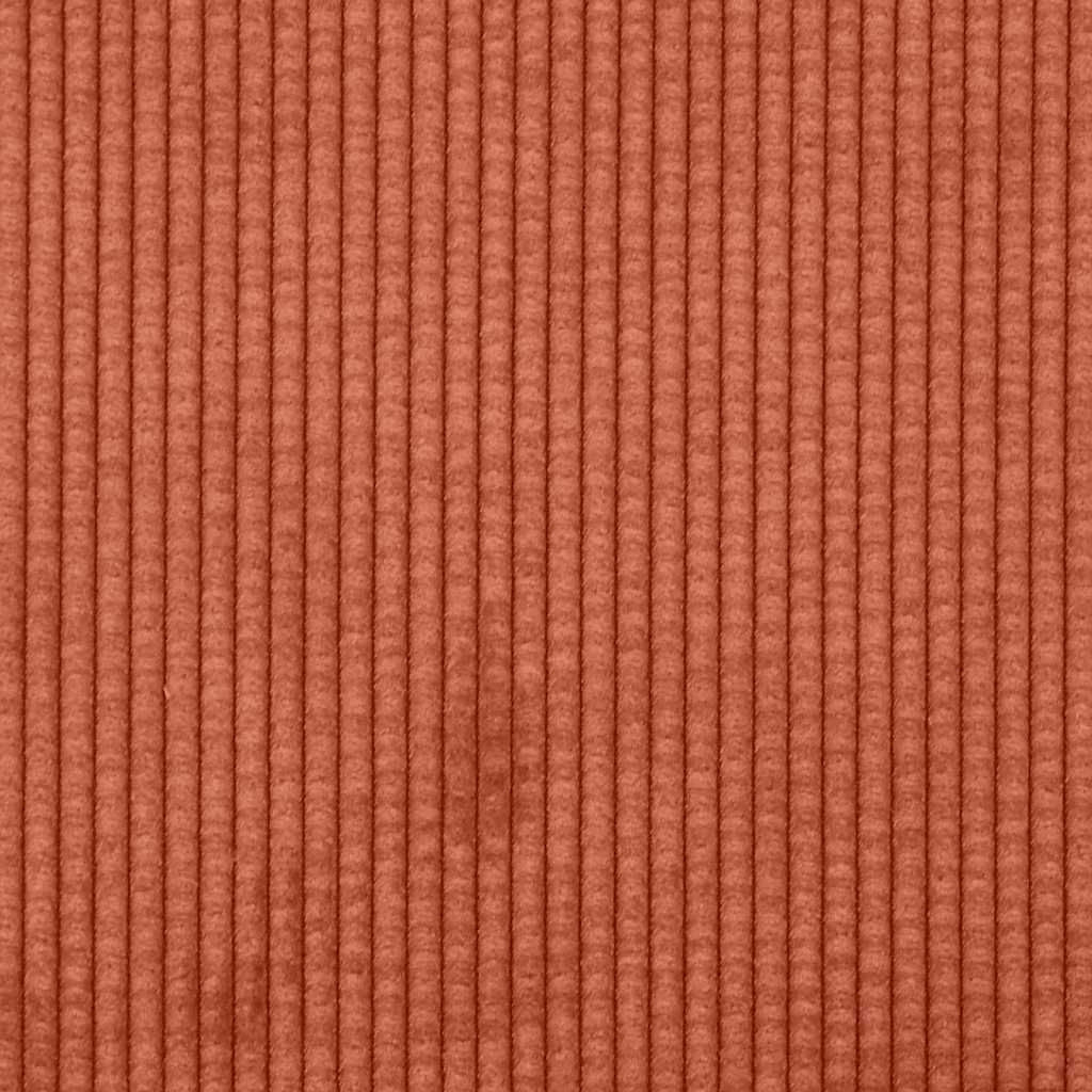 Chaise Longue Con Cojín De Tela De Pana Rojo Y Naranja