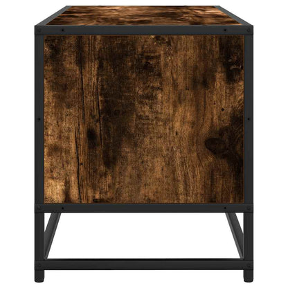 Mueble Tv Metal Y Madera Ingeniería Roble Humo 80X34,5X40 Cm