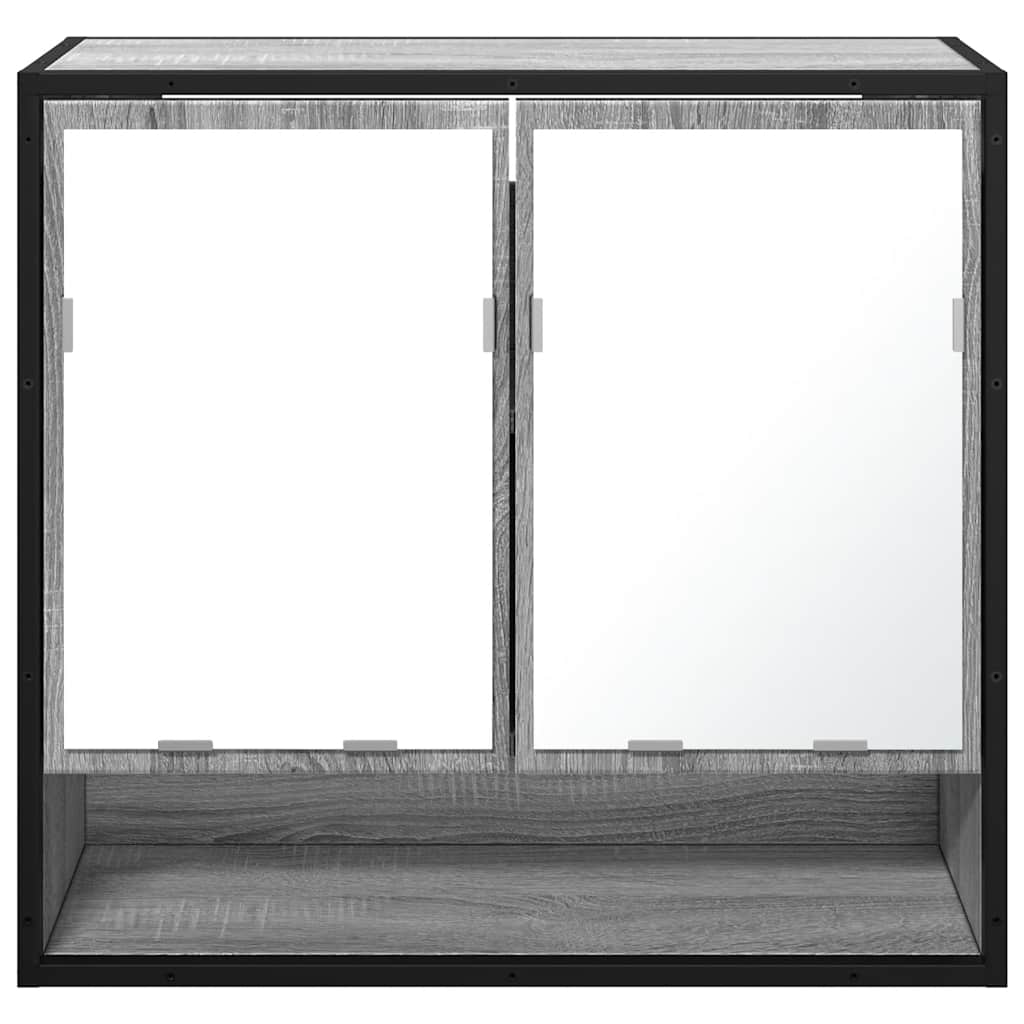 Armario Con Espejo De Baño Madera 65X20X60 Cm