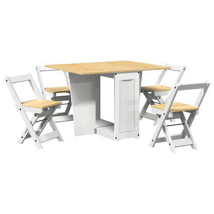 Set Comedor Plegable Mariposa 5 Pzas Corona Madera Pino