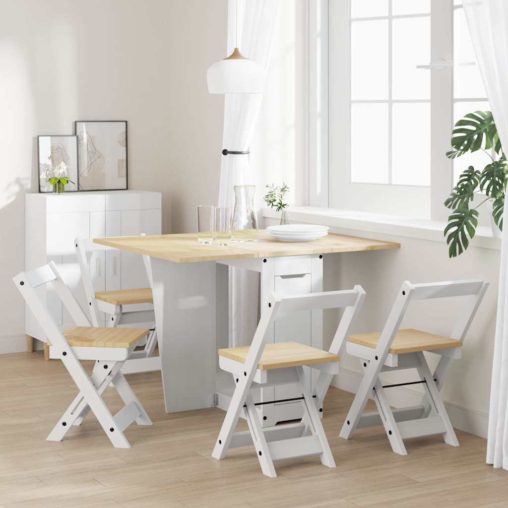 Set Comedor Plegable Mariposa 5 Pzas Corona Madera Pino