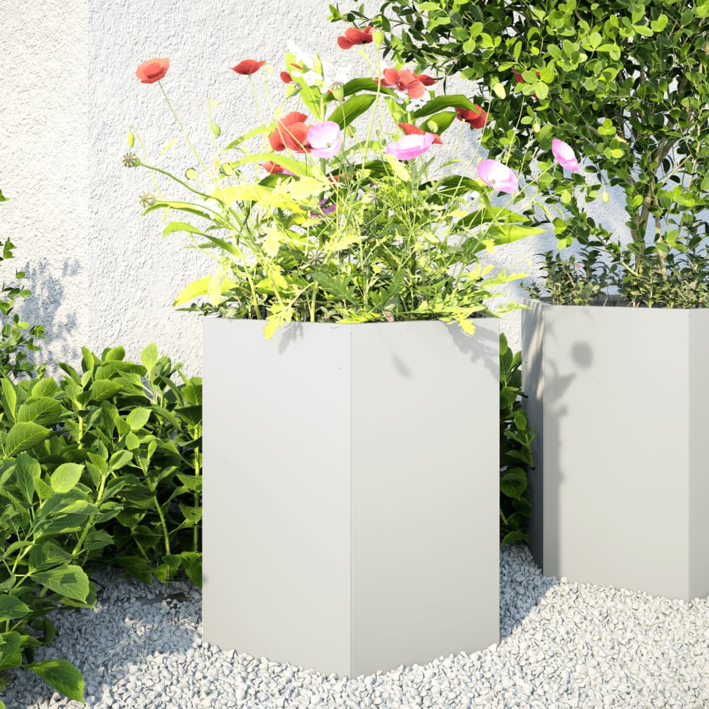 Jardineras Hexagonales Acero Desgastado