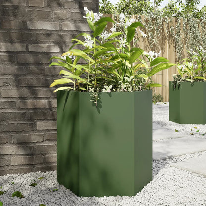 Jardineras Hexagonales Acero Desgastado