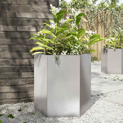 Jardineras Hexagonales Acero Desgastado