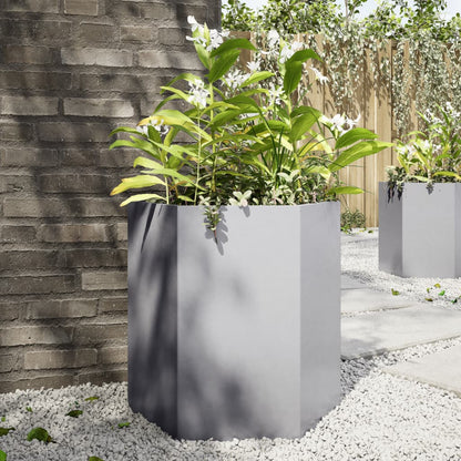 Jardineras Hexagonales Acero Desgastado