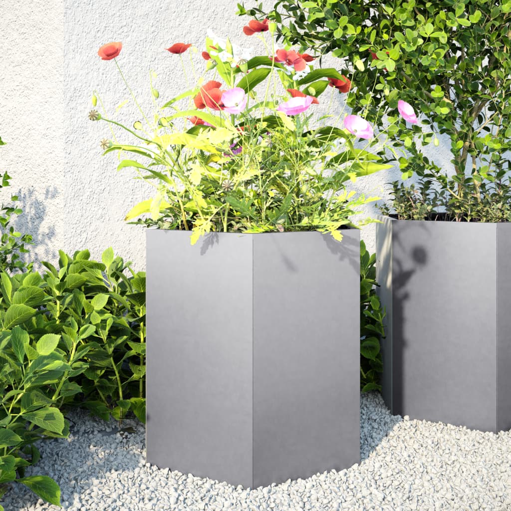 Jardineras Hexagonales Acero Desgastado