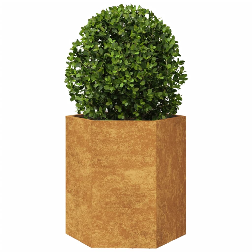Jardineras Hexagonales Acero Desgastado