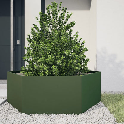 Jardineras Hexagonales Acero Desgastado