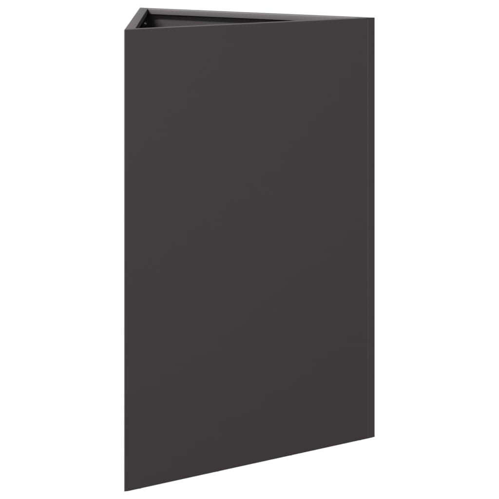 Jardineras Triangulares 2 Uds Acero Negro