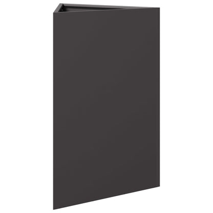 Jardineras Triangulares 2 Uds Acero Negro