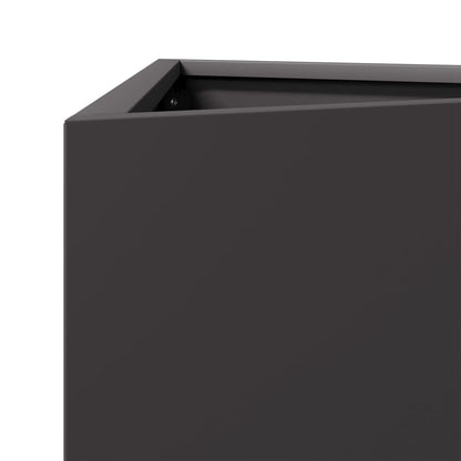 Jardineras Triangulares 2 Uds Acero Negro