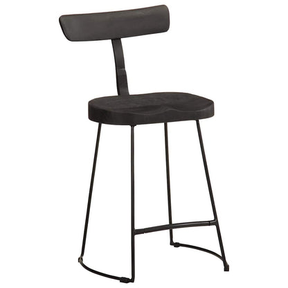 Taburetes De Barra 2 Uds Madera Maciza Mango