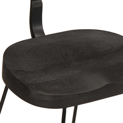 Taburetes De Barra 2 Uds Madera Maciza Mango