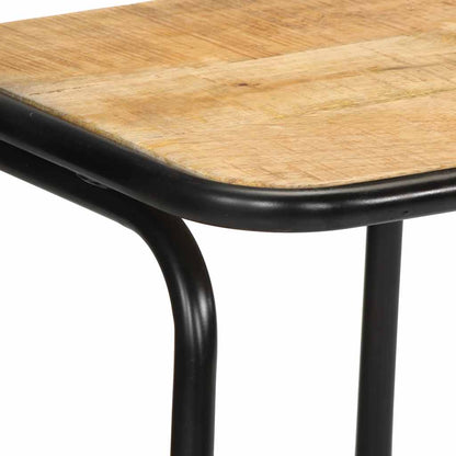 Taburetes De Barra 4 Uds 46X35,5X80 Cm Madera Maciza De Mango 4