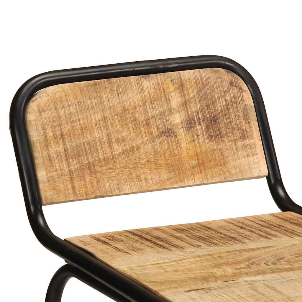 Taburetes De Barra 2 Uds 46X35,5X70 Cm Madera Maciza De Mango 2
