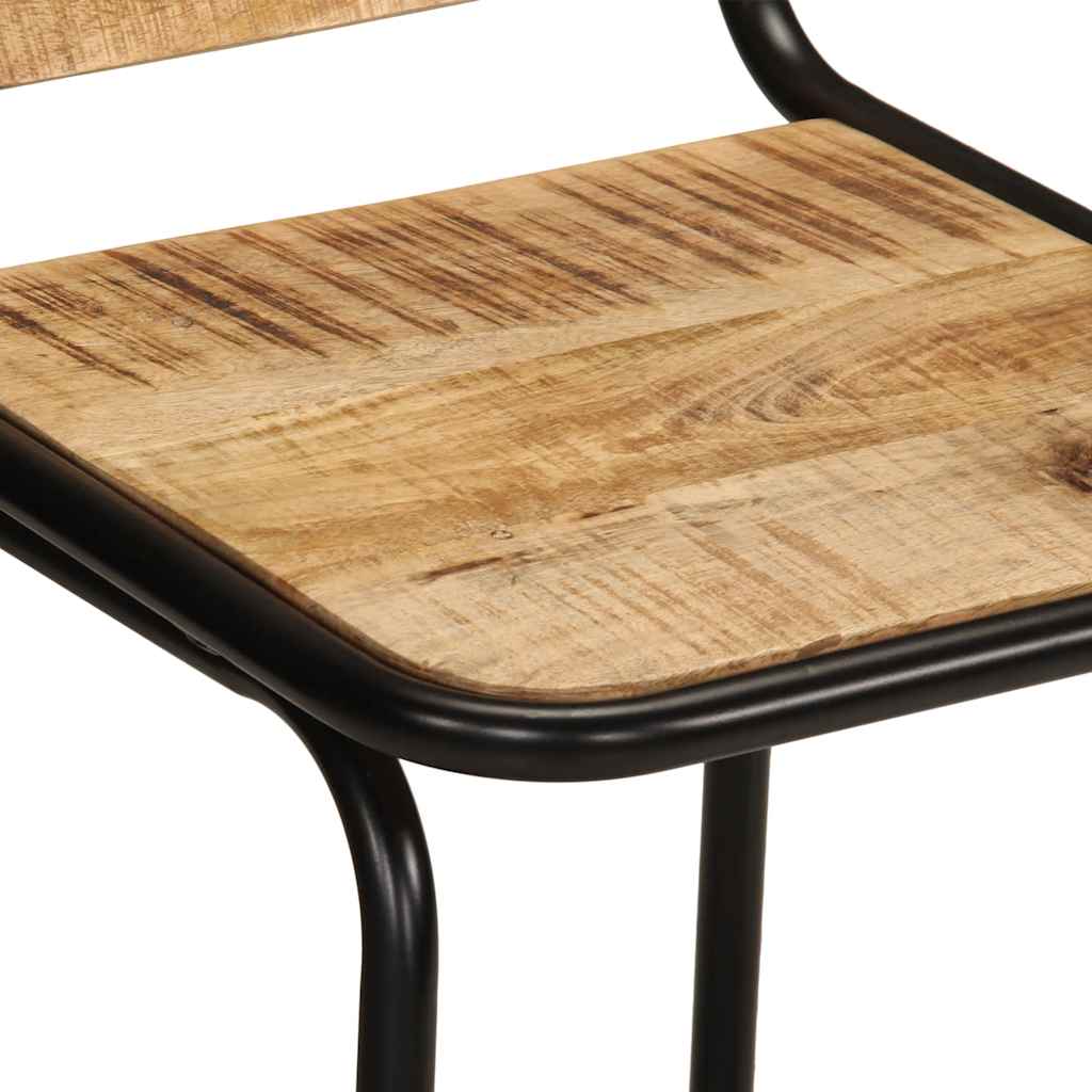 Taburetes De Barra 2 Uds 46X35,5X70 Cm Madera Maciza De Mango 2