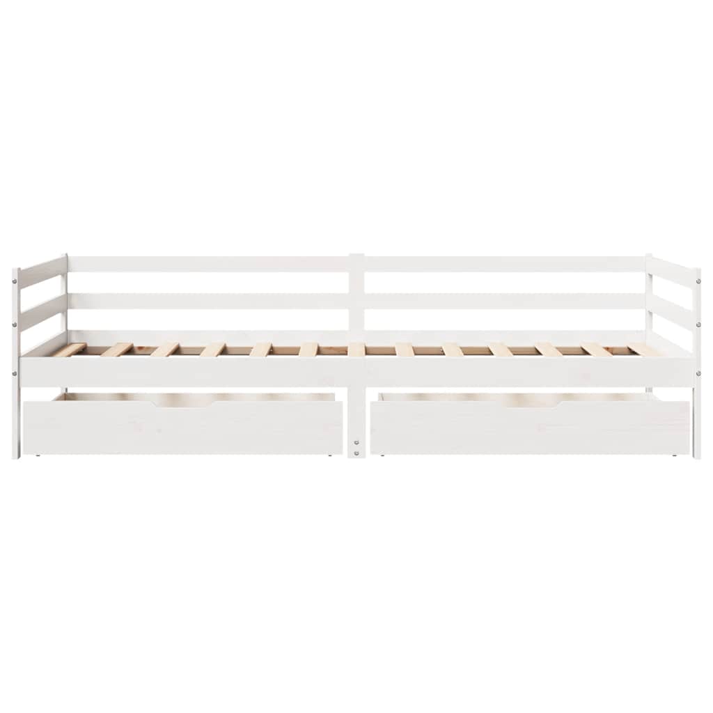 Sofá Cama Con Cajones Madera Maciza De Pino