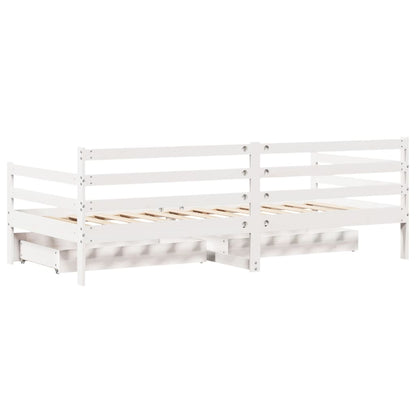 Sofá Cama Con Cajones Madera Maciza De Pino