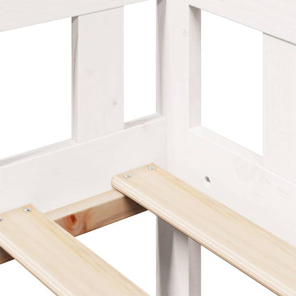 Sofá Cama Con Cajones Madera Maciza De Pino Blanca