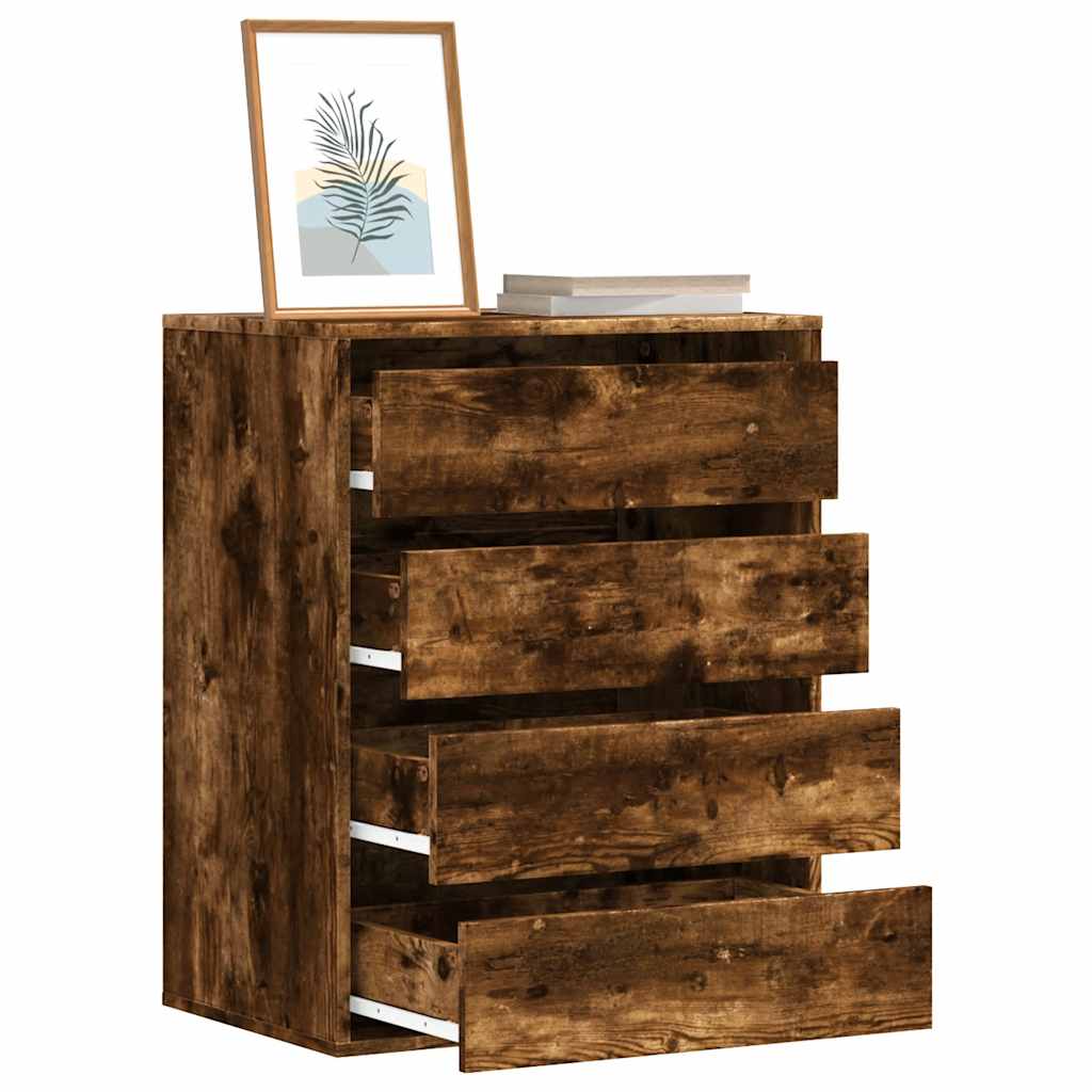 Cajonera 3-Cajón Negro Madera De Ingeniería