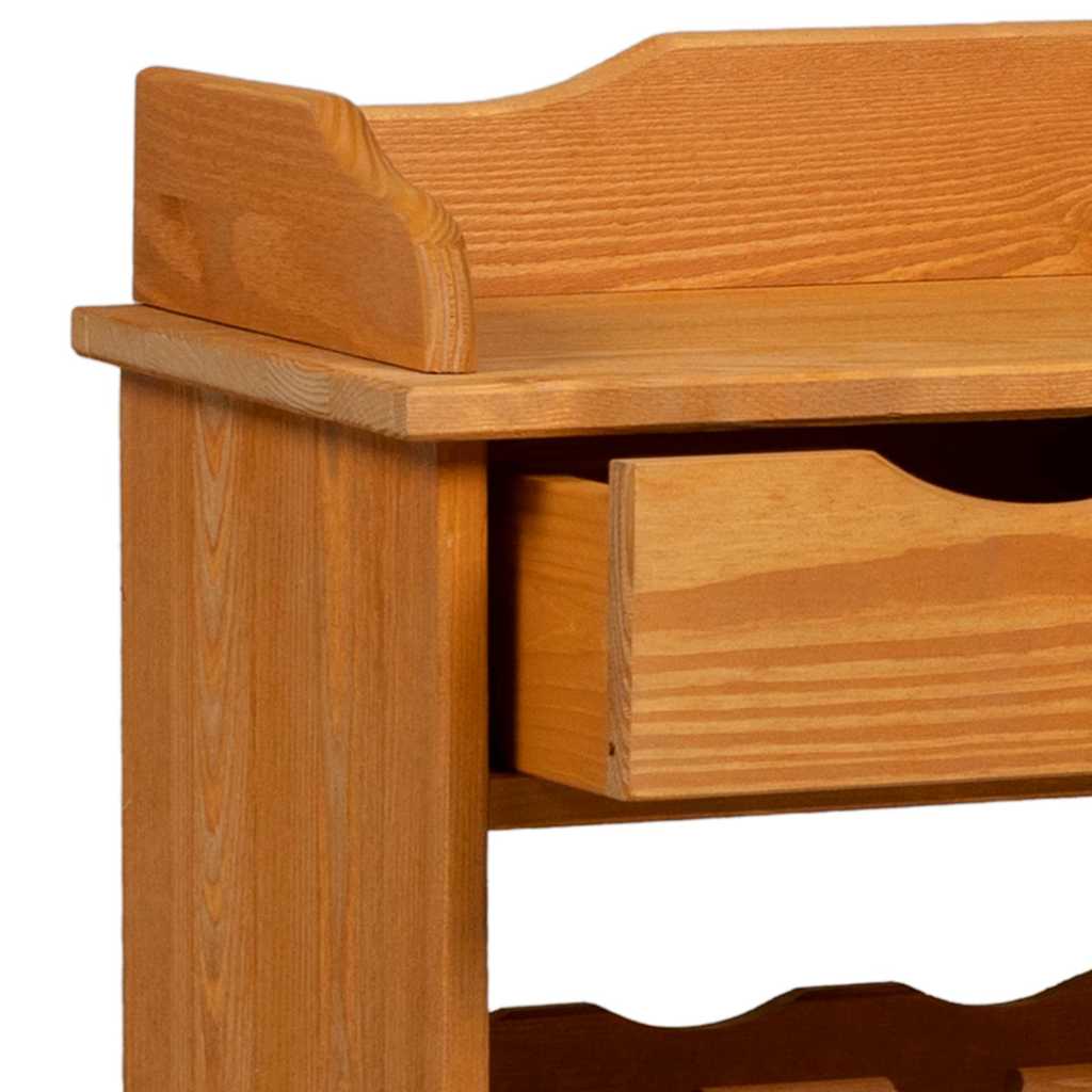 Estante De Vino Marrón 58 X 28 X 90 Cm Madera De Pino Macizo