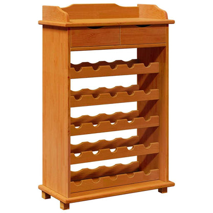 Estante De Vino Marrón 58 X 28 X 90 Cm Madera De Pino Macizo