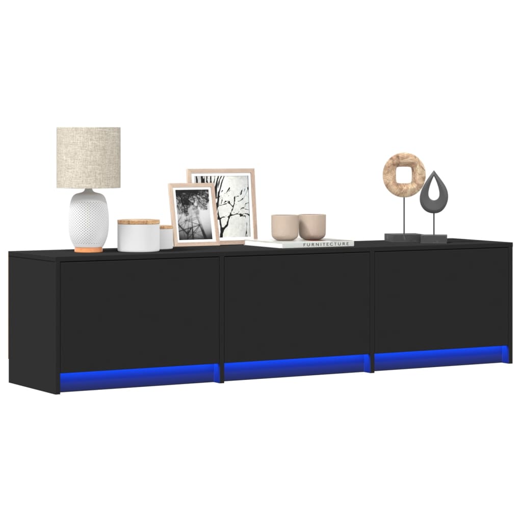 Mueble De Tv Con Led Con Led 165 X 34 X 40 Cm