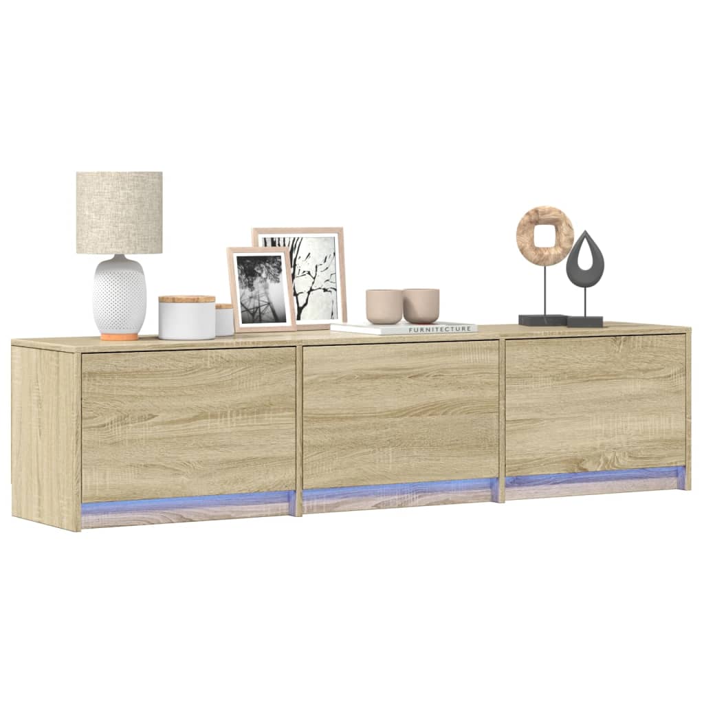 Mueble De Tv Con Led Con Led 165 X 34 X 40 Cm