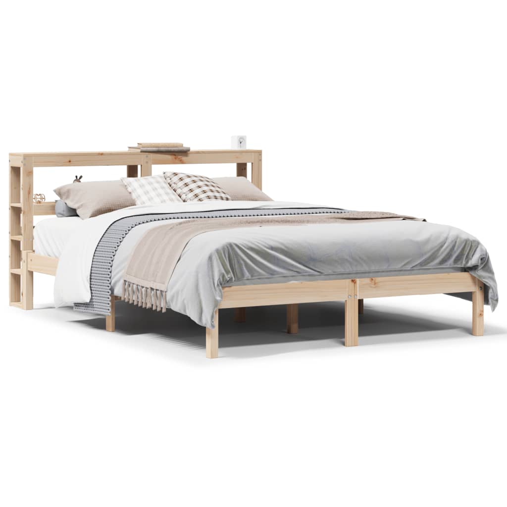 Estructura De Cama Sin Colchón Madera Maciza De Pino