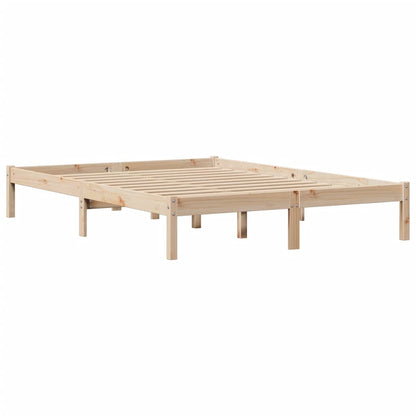 Estructura De Cama Sin Colchón Madera Maciza De Pino